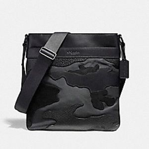 Coach Leather & Suede Camo Crossbody Bag